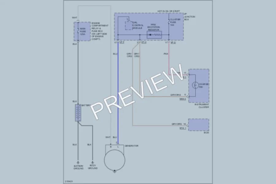 2006 Hyundai Accent Starting Charging wiring diagram preview