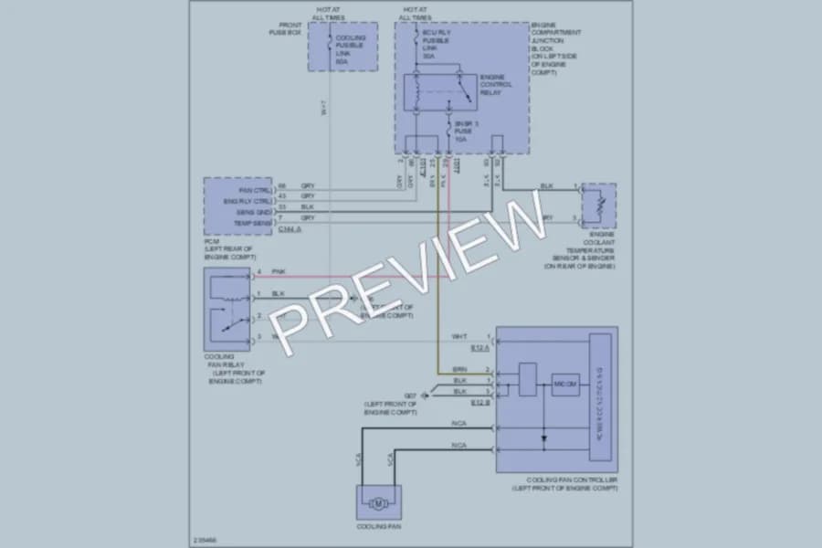 2006 Hyundai Azera Cooling Fan wiring diagram preview