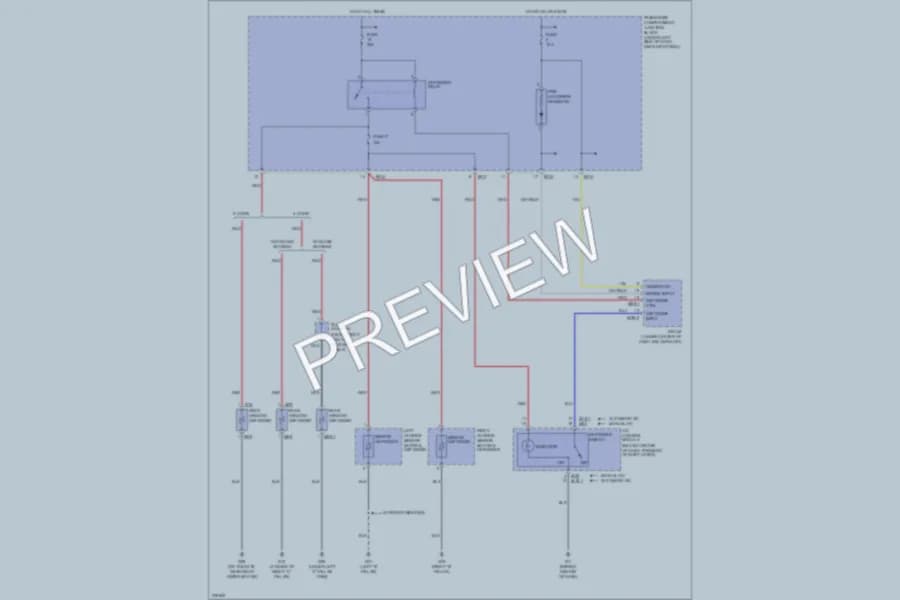 2006 Hyundai Elantra Defoggers wiring diagram preview