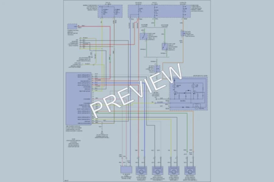 2006 Hyundai SantaFe Anti Lock Brakes wiring diagram preview