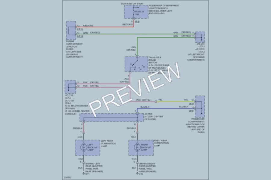 2006 Hyundai SantaFe Exterior Lights wiring diagram preview
