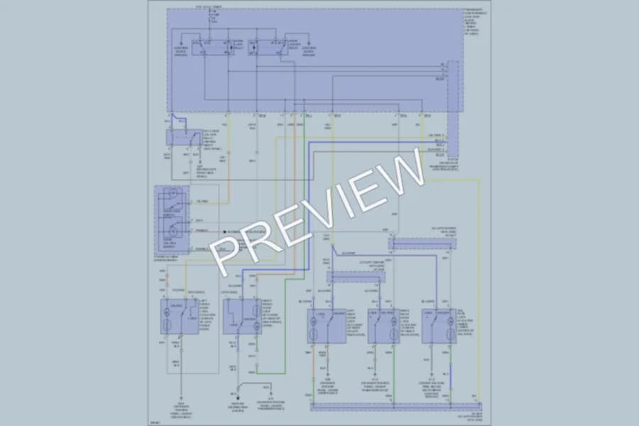 2006 Hyundai SantaFe Power Door Locks wiring diagram preview
