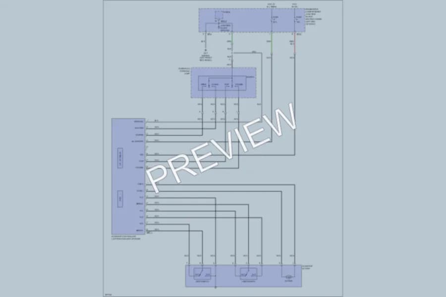 2006 Hyundai SantaFe Power Top Sunroof wiring diagram preview