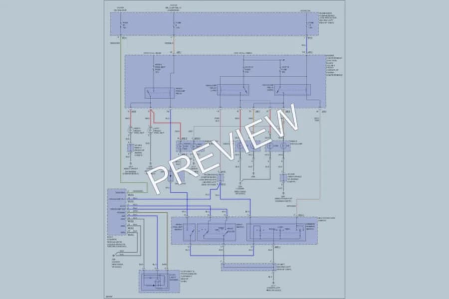 2006 Hyundai Sonata Headlights wiring diagram preview
