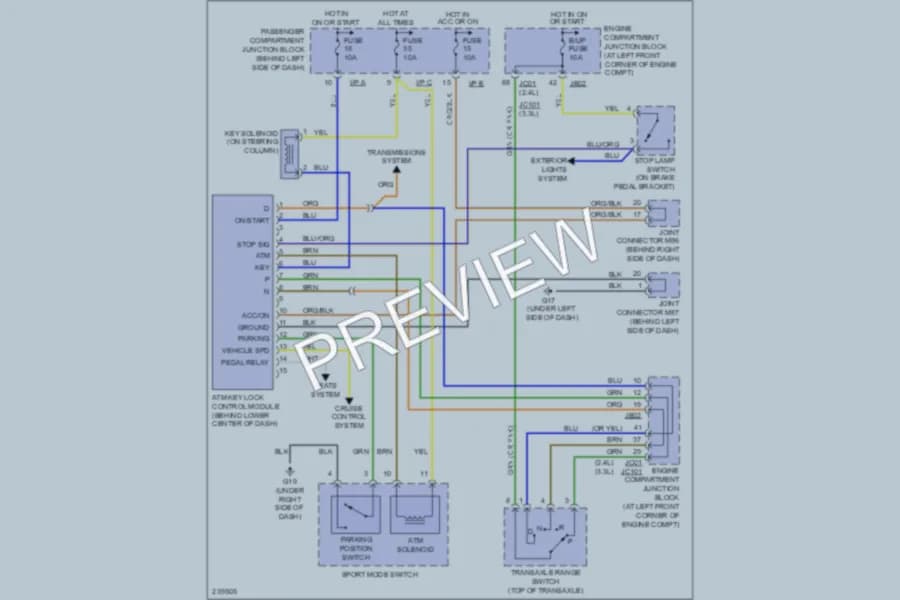 2006 Hyundai Sonata Shift Interlock wiring diagram preview