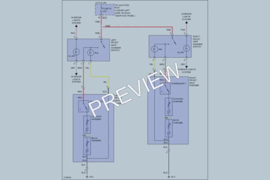 2006 Hyundai Tucson Power Seats wiring diagram preview