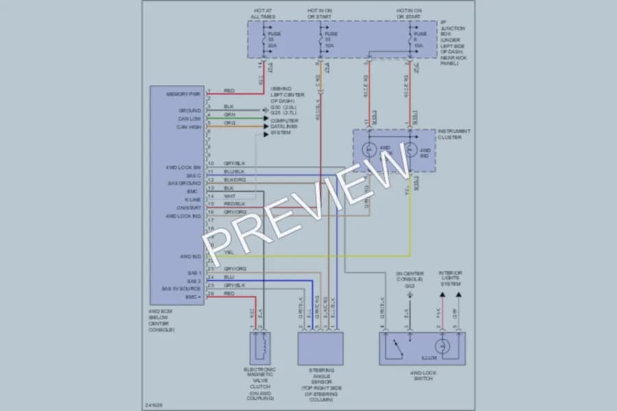 2006 Hyundai Tucson Transmission wiring diagram preview