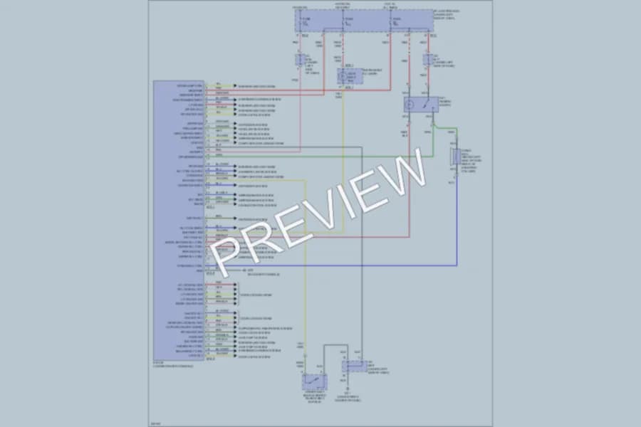 2006 Hyundai Tucson Warning Systems wiring diagram preview