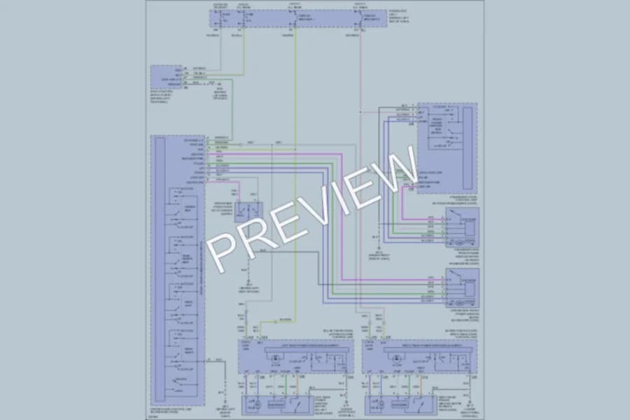 2006 Infiniti Q45 Power Windows wiring diagram preview