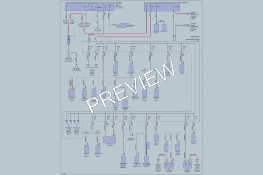 2006 Jaguar XJR Power Distribution wiring diagram preview