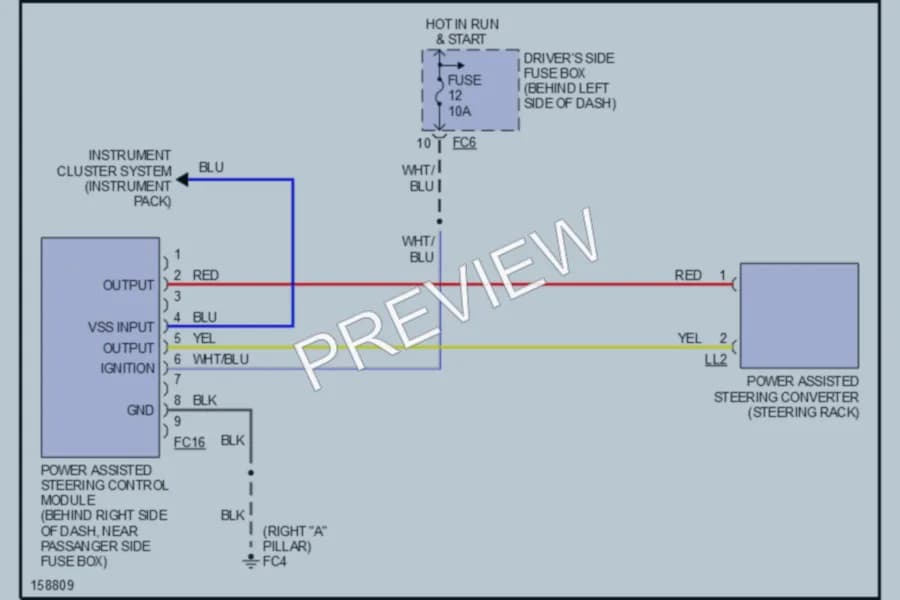2006 Jaguar XK8 Electronic Power Steering wiring diagram preview