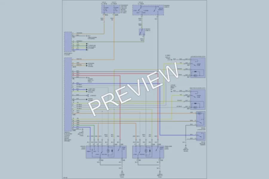 2006 Jaguar XType Power Door Locks wiring diagram preview