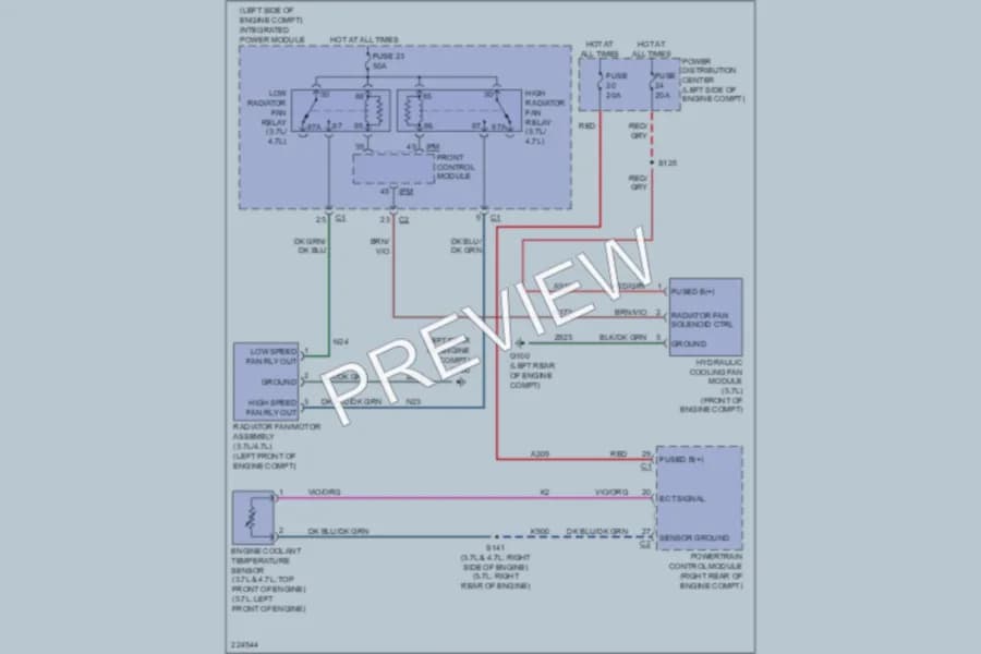 2006 Jeep Commander Cooling Fan wiring diagram preview