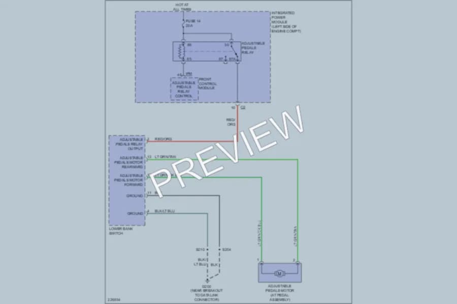 2006 Jeep GrandCherokee Power Seats wiring diagram preview