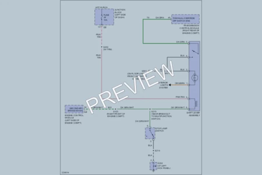 2006 Jeep Liberty Shift Interlock wiring diagram preview