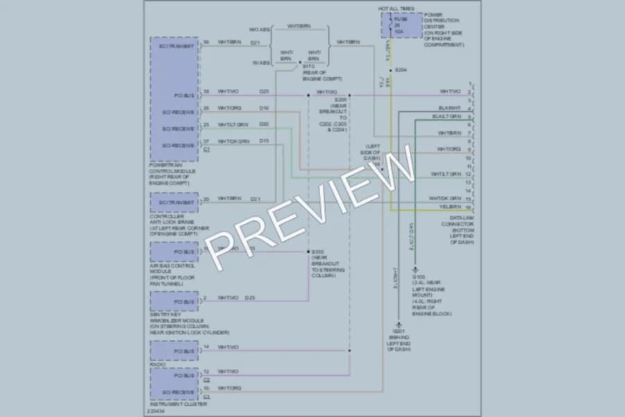 2006 Jeep Wrangler Computer Data Lines wiring diagram preview