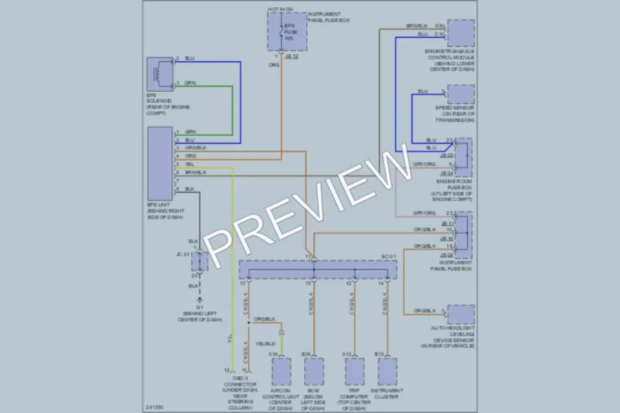 2006 Kia Amanti Electronic Power Steering wiring diagram preview