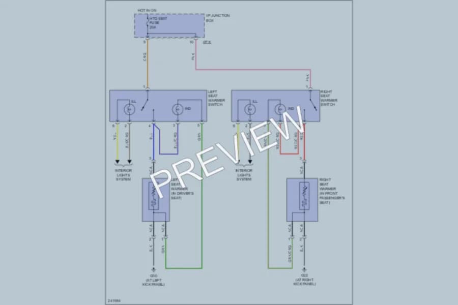 2006 Kia Rio5 Power Seats wiring diagram preview
