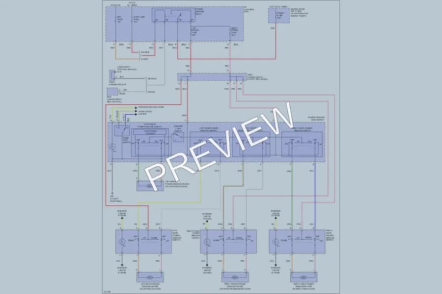2006 Kia Rio5 Power Windows wiring diagram preview