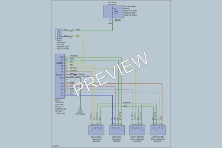 2006 Kia Sedona Navigation wiring diagram preview