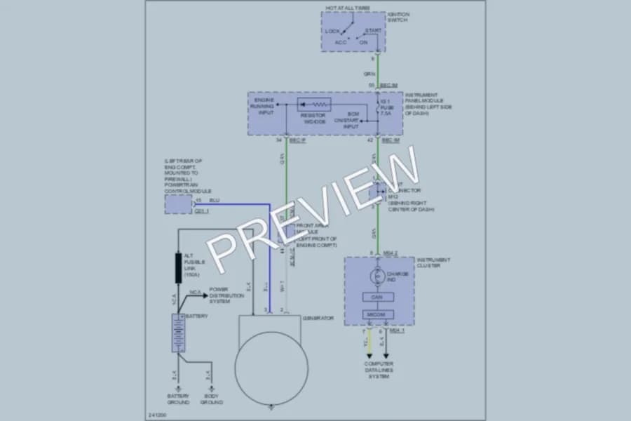 2006 Kia Sedona Starting Charging wiring diagram preview
