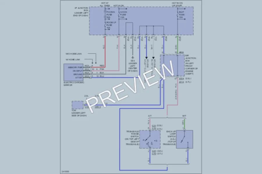 2006 Kia Sportage Power Mirrors wiring diagram preview