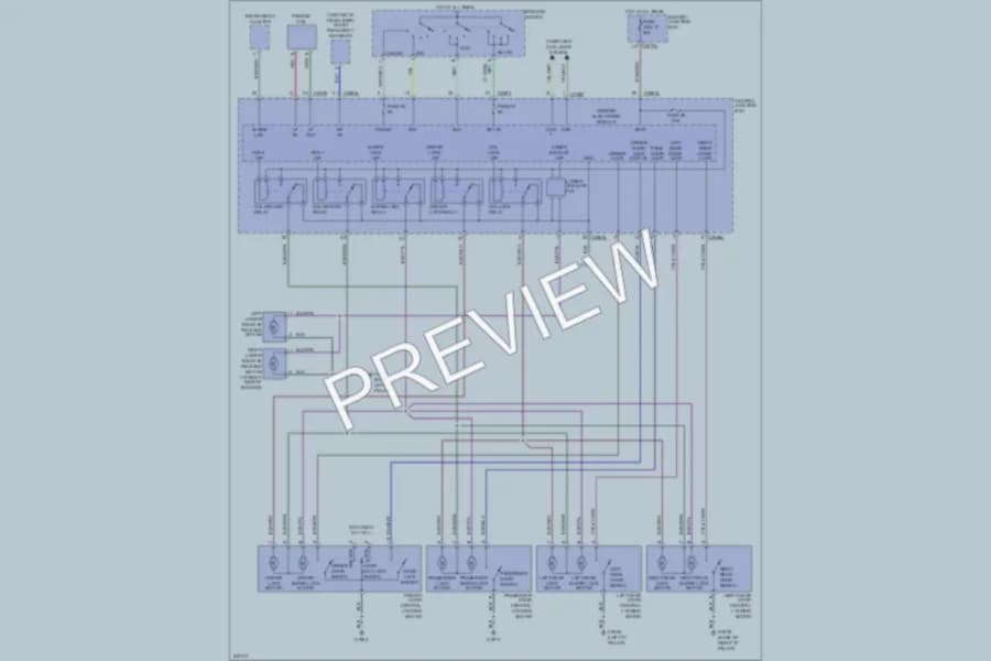 2006 LandRover LR3 Power Door Locks wiring diagram preview