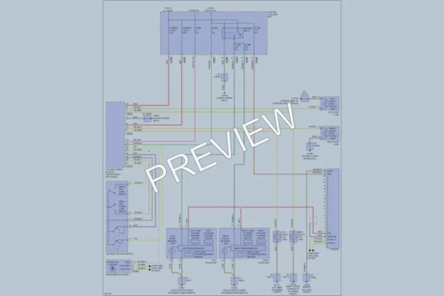 2006 LandRover RangeRover Headlights wiring diagram preview