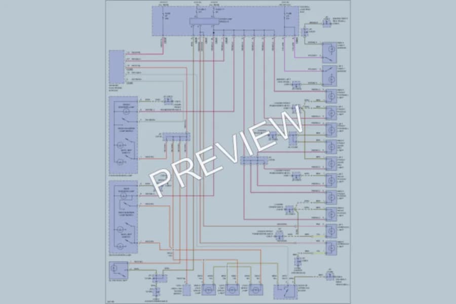 2006 LandRover RangeRover Interior Lights wiring diagram preview