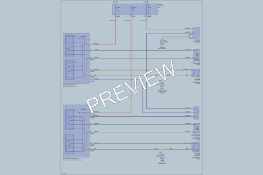 2006 LandRover RangeRover Power Windows wiring diagram preview