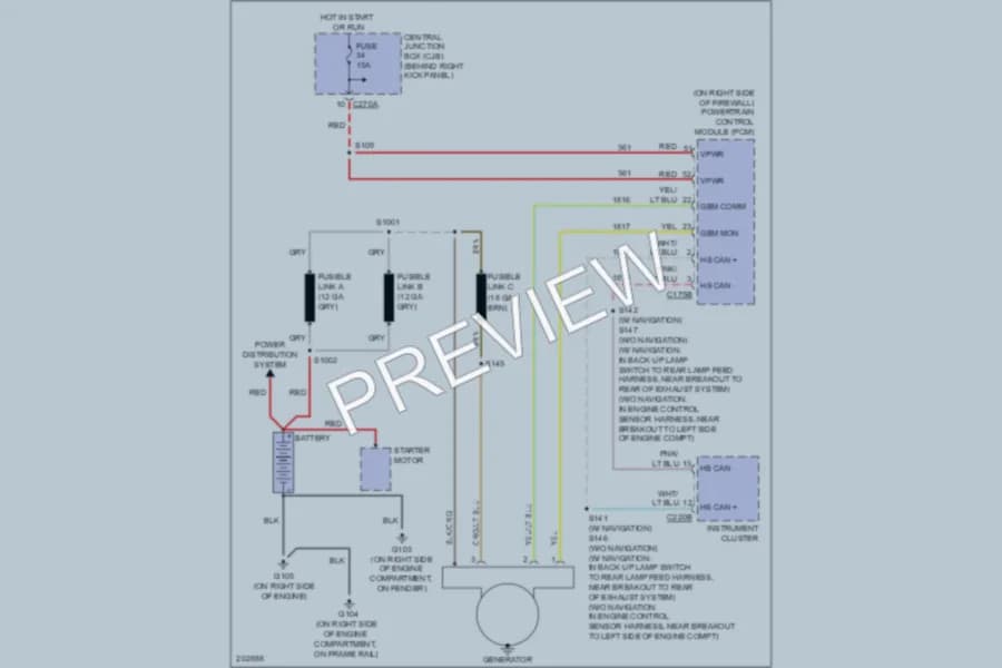 2006 Lincoln Navigator Starting Charging wiring diagram preview