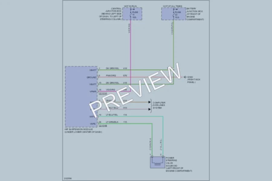 2006 Lincoln TownCar Electronic Power Steering wiring diagram preview