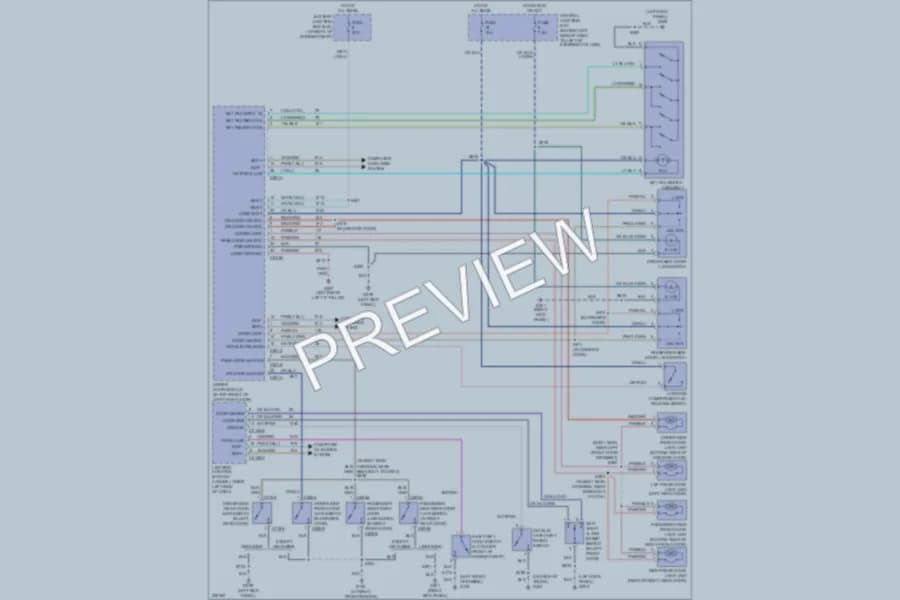 2006 Lincoln TownCar Power Door Locks wiring diagram preview