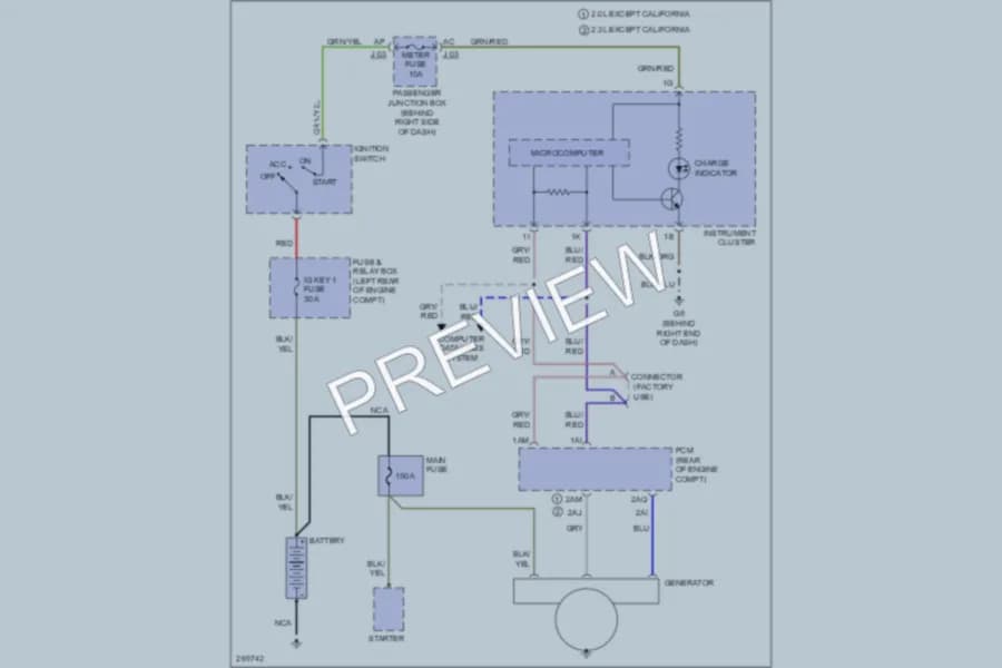 2006 Mazda 3 Starting Charging wiring diagram preview