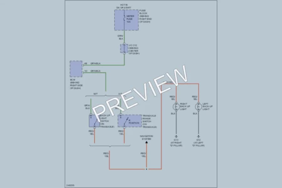 2006 Mazda 5 Exterior Lights wiring diagram preview