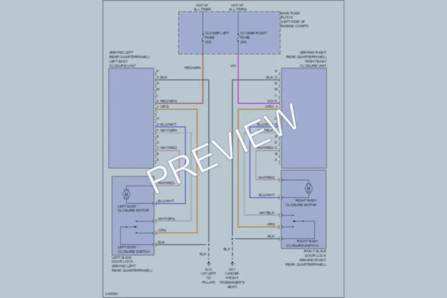 2006 Mazda 5 Trunk Tailgate Fuel Door wiring diagram preview
