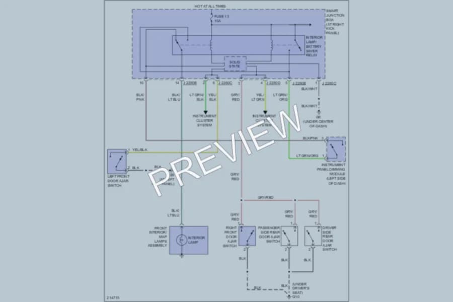 2006 Mazda B4000 Interior Lights wiring diagram preview