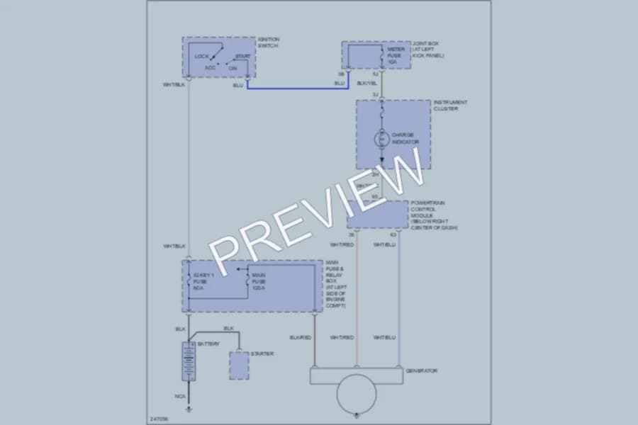 2006 Mazda MPV Starting Charging wiring diagram preview