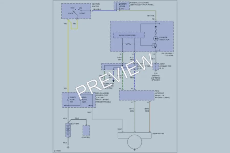 2006 Mazda RX8 Starting Charging wiring diagram preview