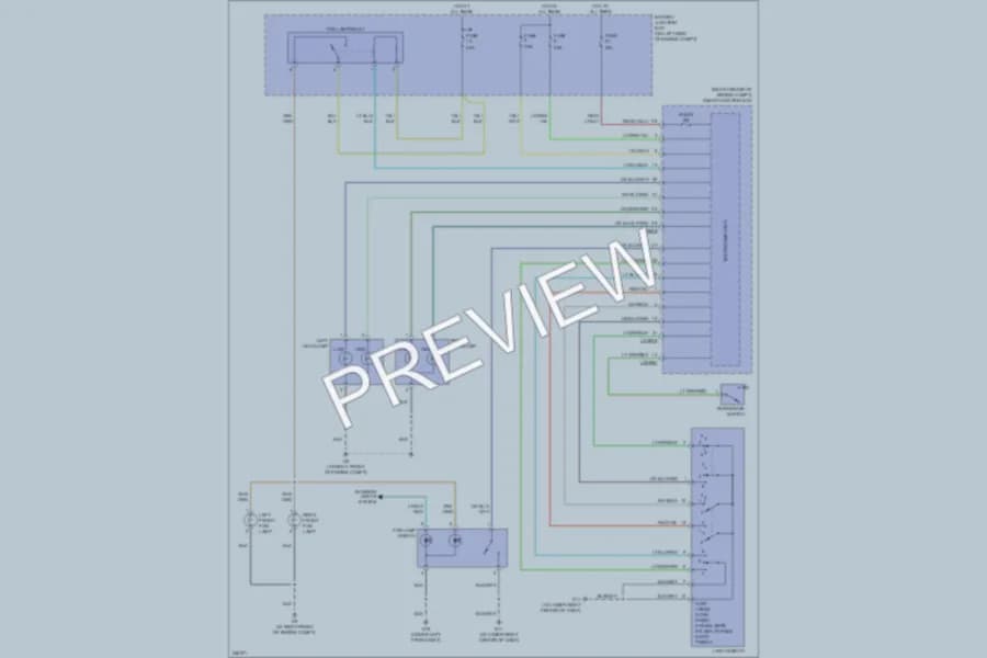 2006 Mazda Tribute Headlights wiring diagram preview