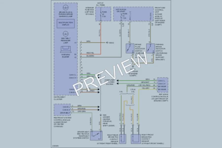 2006 MercedesBenz C230 Warning Systems wiring diagram preview