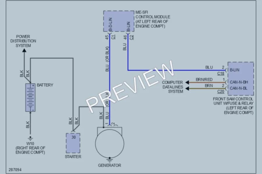 2006 MercedesBenz C280 Starting Charging wiring diagram preview