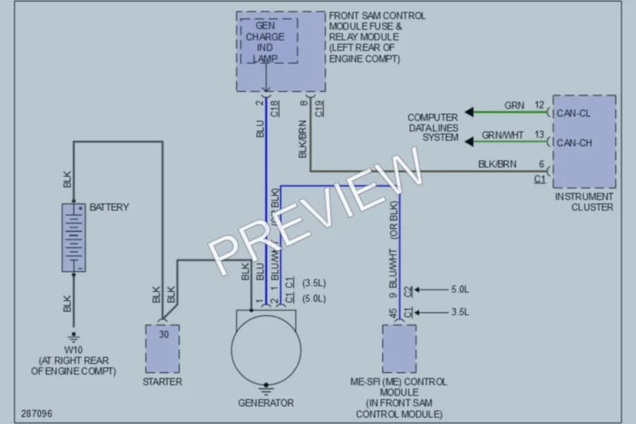 2006 MercedesBenz CLK350 Starting Charging wiring diagram preview