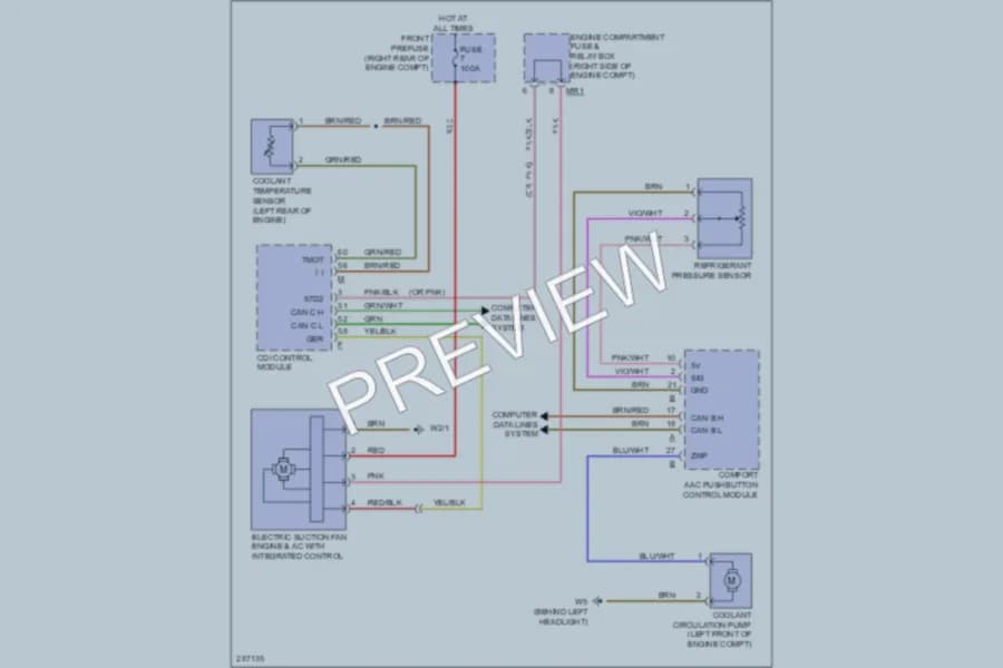 2006 MercedesBenz ML350 Cooling Fan wiring diagram preview