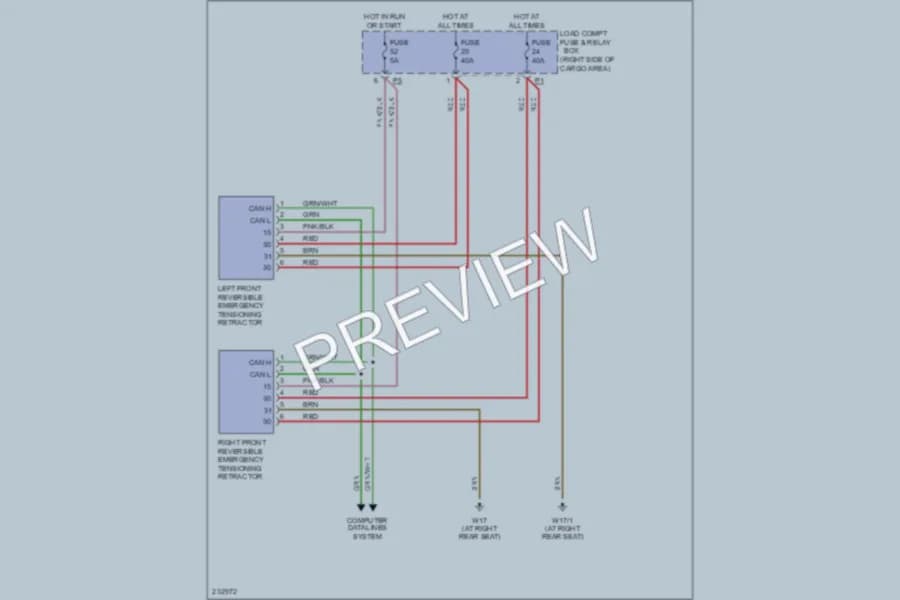 2006 MercedesBenz ML350 Supplemental Restraints wiring diagram preview
