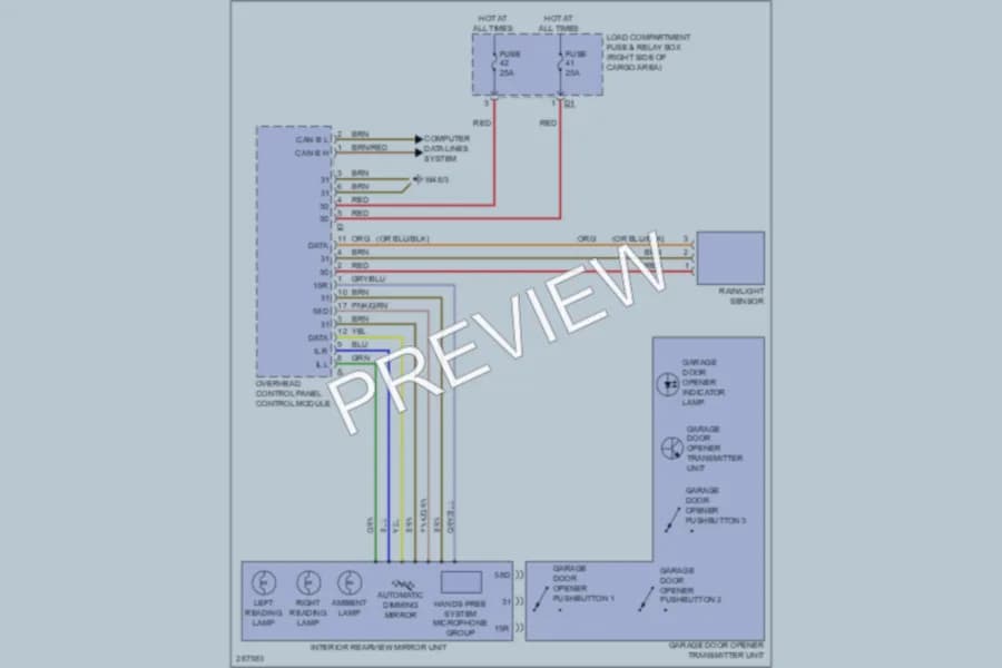 2006 MercedesBenz ML500 Power Mirrors wiring diagram preview