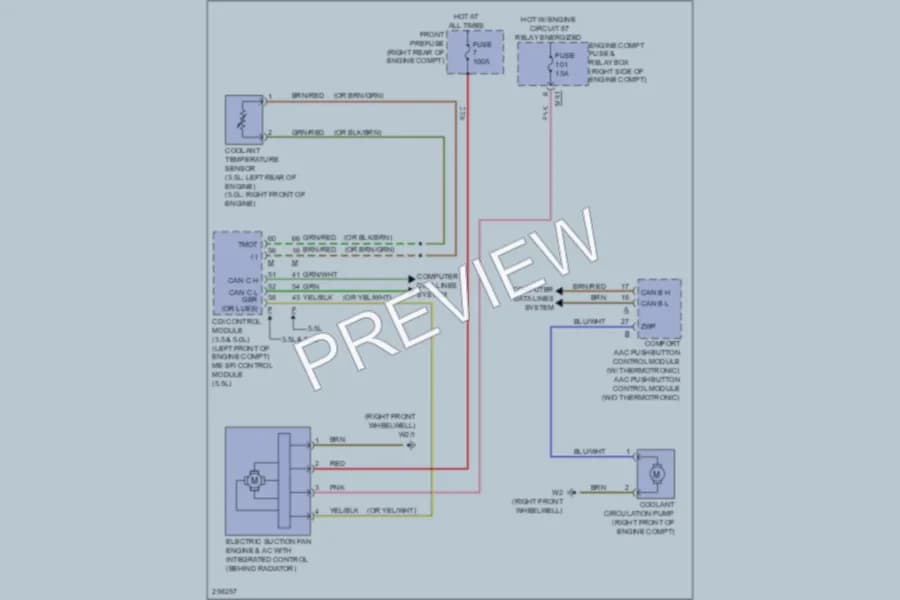 2006 MercedesBenz R350 Cooling Fan wiring diagram preview