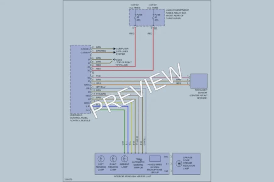 2006 MercedesBenz R350 Power Mirrors wiring diagram preview