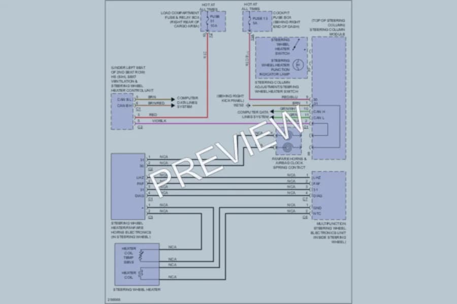 2006 MercedesBenz R350 Power Seats wiring diagram preview