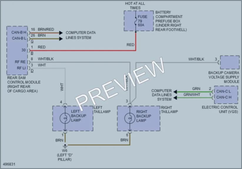 2006 MercedesBenz R500 Exterior Lights wiring diagram preview
